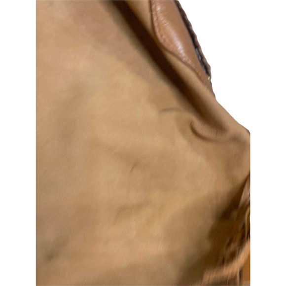 Cole Haan Leather Suede Tan Sierra Purse Fringe - Picture 10 of 10